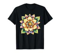 Fiore di Loto Mandala Boho Fantasy Maglietta