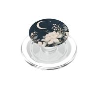 Fiore di magnolia falce di luna disegno celeste PopSockets PopGrip per MagSafe