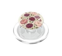 Fiore di nascita di novembre, peonia, crisantemo, botanico, floreale PopSockets PopGrip per MagSafe