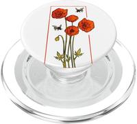 Fiore di papavero floreale papaveri con api Wildflower PopSockets PopGrip per MagSafe