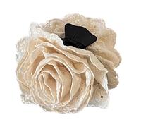 Fiore di pizzo Capelli Artiglio Clip Primavera Capelli Barrettes Nonslip Jaw Clip Girl Tessuto Artiglio Ponytail Supporto Donne Copricapo