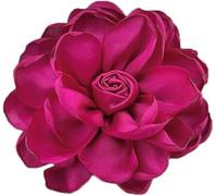 Fiore di rosa grande penna, perni a lapel fiore, penne Pin classico per festa di nozze ballo banchetto per le donne abito abiti accessori gioielli (Rosa caldo)