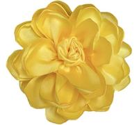 Fiore di rosa grande penna, perni a lapel fiore, penne Pin classico per festa di nozze ballo banchetto per le donne abito abiti accessori gioielli (Giallo)