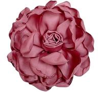 Fiore di rosa grande penna, perni a lapel fiore, penne Pin classico per festa di nozze ballo banchetto per le donne abito abiti accessori gioielli (Rosa rosato)