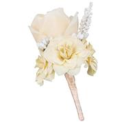 Fiore di rosa in seta per sposo, bouquet da sposa, bouquet, bouquet, champagne