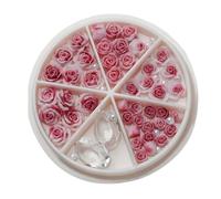 Fiore di rosa, nail art 3D, perline rotonde, accessori per nail art, accessori per manicure, fiori 3D, nail art, fai da te, decorazione per unghie