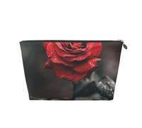 Fiore di rosa stampato, Borsa da toilette Borsa per trucco Borsa per cosmetici Borsa da toilette da viaggio portatile