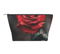 Fiore di rosa stampato, Borsa da toilette Borsa per trucco Borsa per cosmetici Borsa da toilette da viaggio portatile