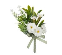 Fiore Di Seta Boutonniere Corage Per Lo Sposo E Miglior Uomo Con Come Foglie E Per Cerimonia Di Matrimonio Corage Di Fiori Artificiale, d, Taglia unica