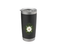 Fiore di stella alpina, design floreale Bicchiere termico in acciaio inox doppia parete