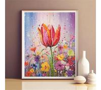 Fiore di Tulipano Rosso Puzzles 700 Pezzi per Adulti, Challenge Gioco Educativo per adulti, puzzles per Gioco Familiare, Giochi Rilassamento e Intelligence, puzzle 700 pezzi 52 x 38 cm