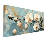Fiore Diamond Painting Adulti, 5D Diamantini Crystal Art Quadri Diamond Painting Retrò Motivo, Grande Pittura Diamante Kit Fai Da Te per Adulti 70x30cm per Decorazioni Parete Casa, Regalo Donna V-27