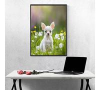 Fiore Diamond Painting Cane Diamond Painting Kit Completo Pittura Diamante Quadri Con Perline, DIY Pittura Diamante Adulti Strass Kit Punto Croce, Decorazioni, Regalo Donna 40 x 50cm PJY9 P-7