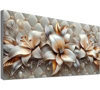 Fiore Diamond Painting Kit Completo, Diamond Painting Bambini Fiori, 5D Diamantini Crystal Art Ricamo a Punto Croce, DIY Disegni con Perline da Attaccare, Decorazione per Casa Regali 70x140cm C2-475