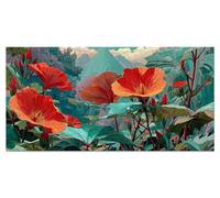 Fiore Dipingere con i Numeri Adulti Kit Pittura Bambini Disegni da Colorare per Adulti Quadri da Dipingere Numerati Hobby Creativi Pianta Acrilica DIY Passatempo Crea art 50x100cm Senza Telaio u-7914