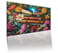 Fiore Dipingi con i Numeri per Adulti, Paint by Numbers Libro, Kit Pittura Adulti con Vernici e Pennelli, Kit di Pittura Acrilica Fai-da-Te per Principianti, Decora Casa, 80x110cm Senza Cornice 2w-636