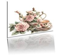 Fiore Dipingi con i Numeri per Adulti, Paint by Numbers Tazza, Kit Pittura Adulti con Vernici e Pennelli, Kit di Pittura Acrilica Fai-da-Te per Principianti, Decora Casa, 60x80cm Senza Cornice 2w-615