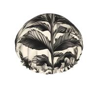 Fiore Erbe Botanico Modello Stampato Di Grandi Dimensioni Impermeabile Cuffia Da Doccia Per Donne E Uomini Riutilizzabile Leggero Morbido Cappello