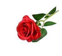 Fiore finto singolo per una bella decorazione domestica, centrotavola per soggiorno e disegni floreali per matrimoni (rosso)