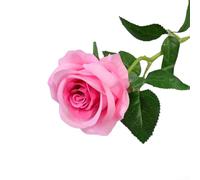 Fiore finto singolo per una bella decorazione domestica, centrotavola per soggiorno e disegni floreali per matrimoni (rosa scuro)