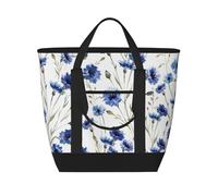 Fiore Fiordaliso,Borsa porta pranzo grande capacità isolata per donne e uomini, lavoro, picnic, viaggi