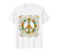 Fiore Floreale del Segno della Pace manifestante Pacifico Non pagato Maglietta