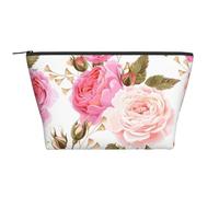 Fiore floreale rosa rosa, Borsa da toilette Borsa per trucco Borsa per cosmetici Borsa da toilette da viaggio portatile