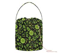 Fiore Fluorescente Verde Carnevale Filato Bag Portatile Crochet Progetto Borse per Art Supply Set de Crochet para tejer