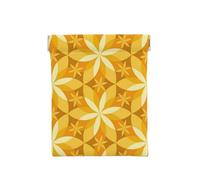 Fiore geometrico di vaniglia giallo, Spremere il portafoglio superiore da donna Borsa portaoggetti Piccola portamonete Portamonete