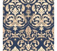 Fiore in twill di damasco nero dorato Carta adesiva 45cm x 600cm Staccare e attaccare Fiore d'epoca Carta da parati adesiva per pareti, rivestimenti per mensole di mobili, rivestimenti decorativi per