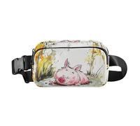 Fiore Lumaca su una roccia elegante Marsupio Marsupio per Donne Uomini Adolescenti Grande Capacità Sling Chest Bag, Pozzanghera di fango di maiale, 1 size