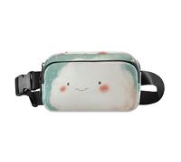 Fiore Lumaca su una roccia elegante Marsupio Marsupio per Donne Uomini Adolescenti Grande Capacità Sling Chest Bag, A forma di nuvola, 1 size