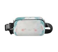 Fiore Lumaca su una roccia elegante Marsupio Marsupio per Donne Uomini Adolescenti Grande Capacità Sling Chest Bag, Agnello a forma di nuvola, 1 size