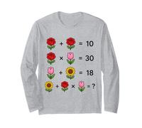 Fiore Matematica Rompicapo Puzzle su Bianco Forme Mania Maglia a Manica
