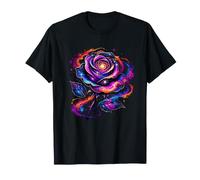 Fiore Nebulosa Galassia Mistica Rosa Cosmica Fiore Maglietta
