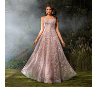 [Fiore non-positivo] Elegante dress ricamato con paillettes con dettagli, e dress per festa di matrimonio e ritorno a scuola L,M,S,XL,XSFloreale,PianteTessuto in tulle