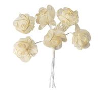 Fiore Oro Effetto brillantinato Decorazione bomboniera d 2 cm Set 12 pz Art B0480ORO