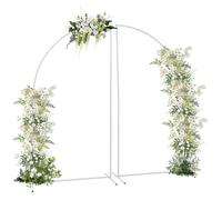 Fiore per matrimonio, 1,8 x 1,8 m, telaio in metallo, supporto per sfondo fotografico, colore: bianco