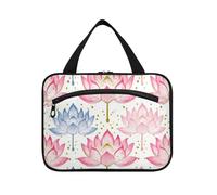 Fiore Pesca Estate Boho Hanging Borse per Viaggiare Donne con Gancio, Designer Portatile Cosmetico Organizzatore per le Donne Viaggio estuche de maquillaje para Mujer L