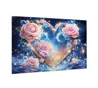 Fiore Puzzle 1000 Pezzi Adulti, 5D DIY Puzzle Amore Pattern Design con Confezione Regalo per Regalo Donna, Attività Famiglie Impegnative Principianti per Home Wall Bedroom Decor 75 x 50 cm -471Y