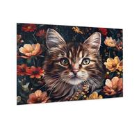 Fiore Puzzle 300 Pezzi Adulti, 5D DIY Puzzle Gatto Pattern Design con Confezione Regalo per Regalo Donna, Attività Famiglie Impegnative Principianti per Home Wall Bedroom Decor 40 x 28 cm -597Y