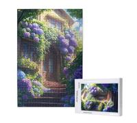 Fiore Puzzle 300 Pezzi, Puzzle Case Pattern Design con Confezione Regalo, Fai da te Puzzles in Legno, Dimensione Di 40x28cm, Regalo Adulti Lntrattenimento Creativo, Collection Regali Decor,p1580t