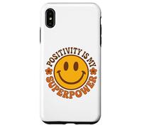 Fiore retrò Happy Face Smile «La positività è il mio superpotere» Custodia per iPhone XS Max