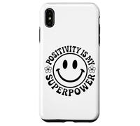 Fiore retrò Happy Face Smile «La positività è il mio superpotere» Custodia per iPhone XS Max
