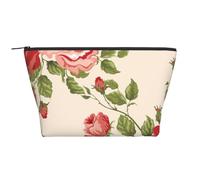 Fiore retrò stampato, Borsa da toilette Borsa per trucco Borsa per cosmetici Borsa da toilette da viaggio portatile