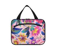 Fiore rosa Boho Borse da appendere per le donne in viaggio con gancio, borsa lavabile di design per il trucco per viaggiatore viaggio estuches para maquillaje L