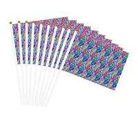 Fiore rosa pianta tropicale Stampa Bandiera Palmare Bandiere Versatile Matrimonio Compleanno Vacanze Sport Decor Parata Show