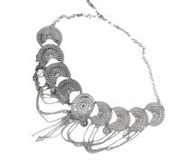 Fiore scavato Catena Della Vita Per Femminile Lucente Metallico 2000s Cintura Della Catena Della Vita Moda Decors Donne Gioielli Del Corpo Delle Donne Accessorio di Modo, Misura unica, come descritto
