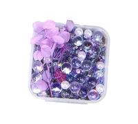 Fiore secco confezionato in resina facile da usare misto con ciottoli e perle, versatile accento decorativo in miniatura composizione di fiori secchi per la casa