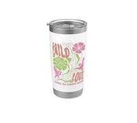 Fiore selvaggio Amore selvaggio Dove sbocciano i fiori Boho Bicchiere termico in acciaio inox doppia parete